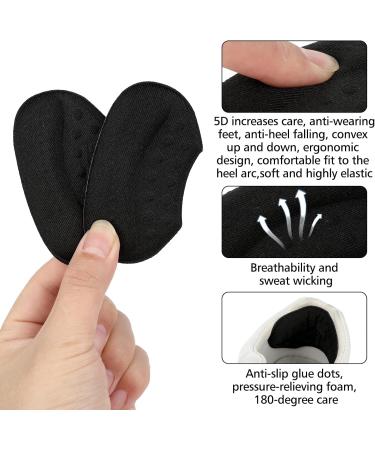 WLLHYF Heel Pads 2 Pairs - Self-Adhesive Shoe Repair and Anti-Slip Grips for Men and Women - Black - Buy Online on SooperMarket.com