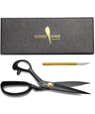 Professional Tailor Scissors 8 Inch for Cutting Fabric Heavy Duty Scissors for Leather Cutting Industrial Sharp Sewing Shears for Home Office Artists Dressmakers Black 8 Inch