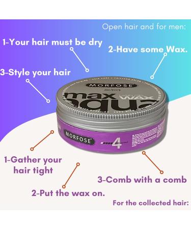 Buy Morfose Hair Gel Wax Max Aqua 175ml - Strong Hold Long Lasting Shine | International Shipping Available - Buy Online on SooperMarket.com