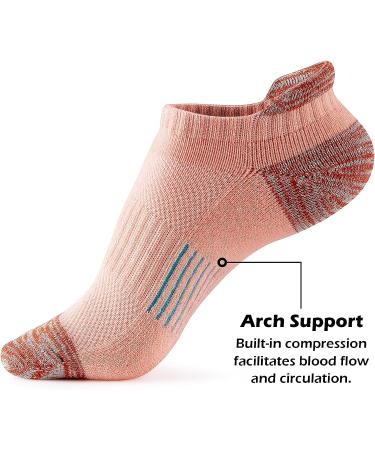 Women's Running Athletic Ankle Socks - 5-Pack Fun Sorbet Colors, Size 8-10 - Buy Online on SooperMarket.com