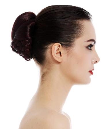 WIG ME UP HYD-6051-2/39 Hairpiece Bun - Braided Black Red Mix Chignon for Stylish Updos - Buy Online on SooperMarket.com