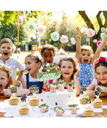 31-Piece Children's Birthday Decoration Set | 6 Cartoon Minifigures & 25 Cake Toppers for Perfect Kids' Cake Decor - Buy Online on SooperMarket.com