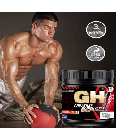 GH Creatine Monohydrate (83 Servings) Increased Muscle Mass Fast Recovery Muscle Volumization Strength & Energy Muscle Strength Fast Recovery Power (250 g Unflavored) - Buy Online on SooperMarket.com