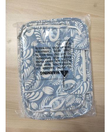 Large Blue Leaf Toiletry Bag - Travel Makeup Organizer for Women - Buy Online on SooperMarket.com