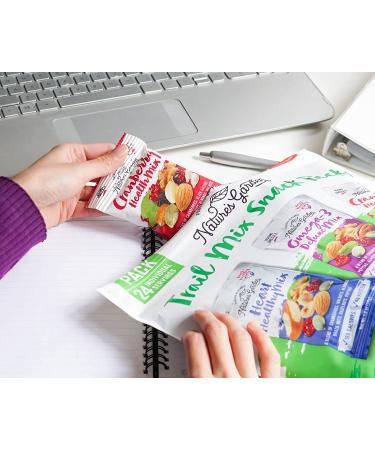 Nature's Garden Healthy Trail Mix Snack Packs - Heart Healthy Nuts, Omega-3 Rich Mix with Cranberries & Pumpkin Seeds - 28.8 Oz Bag (24 Servings) - Perfect Family Snack - Buy Online on SooperMarket.com
