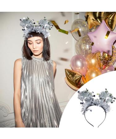 Star Headband Silver Star Hair Loop Five Pointed Star Headband Double Star Accessories Vintage Headband for Women Girls - Buy Online on SooperMarket.com