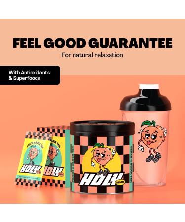 HOLY Iced Tea Peach x Nectarine | 50 portions with antioxidants & superfoods | Sugar-free iced tea with Relax formula | Vegan with 100% natural fruit flavours Peach x Nectarine 350 g (Pack of 1) - Buy Online on SooperMarket.com