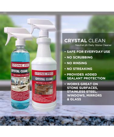 Stone Pro Crystal Clean - 128 oz Surface Cleaner & Sealer Concentrate for International Shipping | Best Quality Gallon Cleaner - Buy Online on SooperMarket.com