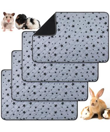 Namalu 4 pieces of guinea pigs cage insert pets urine documents absorbent training pads for dogs reusable washing puppy documents slipproof pipi pads star pattern (70 x 105 cm)