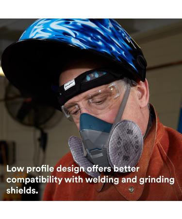 3M Rugged Comfort Half Facepiece Reusable Respirator 6502/49489 - Medium, with Cool Flow Valve for Welding, Sanding, Cleaning, Grinding, and Machine Operations - Buy Online on SooperMarket.com
