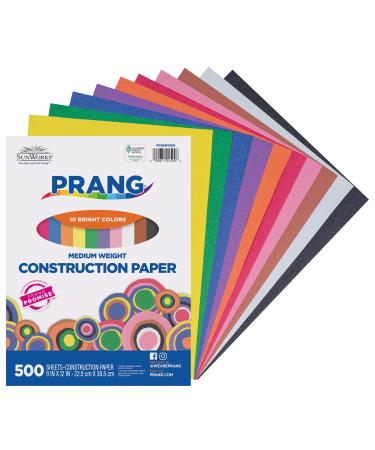 Prang (Formerly SunWorks) Construction Paper  10 Assorted Colors  9 x 12  500 Sheets