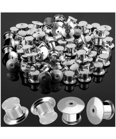 YGAOHF Locking Pin Backs 60 Pcs Locking Pin Keepers Clasp with Storage Case Sturdy Metal Pin Locks Back for Brooches Enamel Lapel Pins