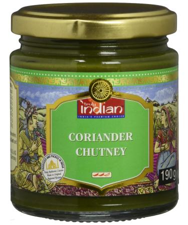 Truly Indian Coriander Chutney pack of 6 (6 x 190 g) Coriander 190 g (pack of 6)