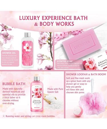 Bath and Body Works Gift Set for Women - Mother's Day Spa Package with Cherry Blossoms Self Care - Relaxing Gifts for Her - Buy Online on SooperMarket.com