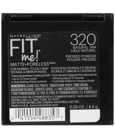Maybelline Fit Me Matte Plus Poreless Powder - Natural Tan 0.3 oz | International Shipping Available - Buy Online on SooperMarket.com