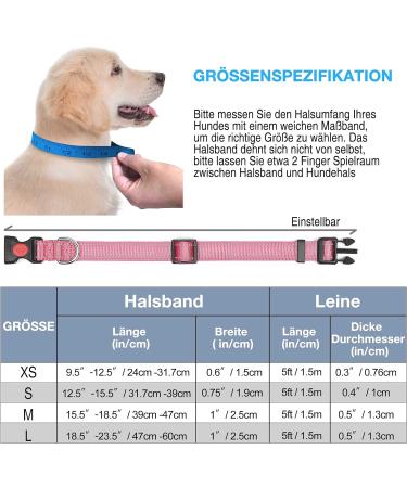 Haapaw Reflective Dog Collar - Soft Neoprene Padded Breathable Nylon for Small & Medium Dogs - S (1 Pack) - Pink - Buy Online on SooperMarket.com