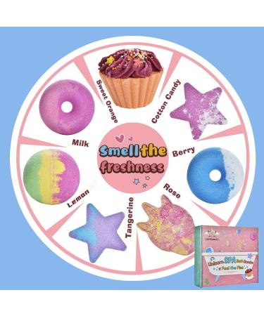 Bath Bombs Unicorn Gift Set - 7PCS with Essential Oils, Perfect Valentines' Day & Birthday Gift for Girls & Women - Buy Online on SooperMarket.com