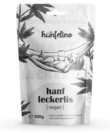 Dog treats with hemp 100g snacks - natural calming and relaxation in fear or stress - dog biscuits made of hemp press cake grain free & natural lacises 100 g (1 Pack)