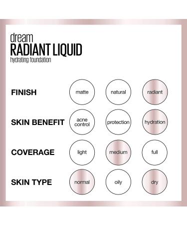 Maybelline Dream Radiant Liquid Foundation - Natural Beige, 1 Fl Oz (Pack of 1) - Buy Online on SooperMarket.com