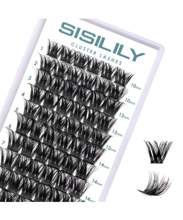 Cluster Lashes SISILILY Individual Lashes 72 Lash Clusters C D Curl Individual Cluster eyelashes DIY Lash Extensions Reusable False Eyelashes Wispy Fluffy Individual Lashes 10-16mm Length (DM27-mix) 72 clusters-DM27