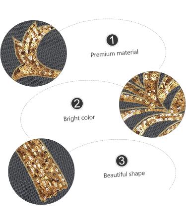 Operitacx 2 Pairs Flower Cloth Sticker Decor Sequin Applique Clothing Patch Stickers Wing Bride Accessories - Buy Online on SooperMarket.com