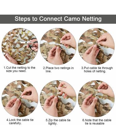 Fousam Camo Netting 5ft*13.12ft - Camouflage Military Hunting Nets for Hunting Blind Covering, Shooting, Camping, Party - Lightweight & Durable - Woodland Desert Cp Multicam - Buy Online on SooperMarket.com