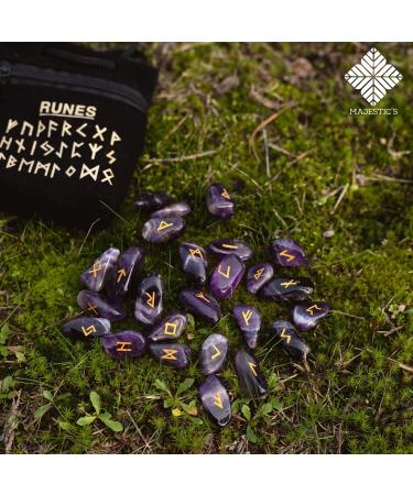 Buy Majestics Amethyst Runes - International Shipping | Healing Crystals & Spiritual Tools - Buy Online on SooperMarket.com