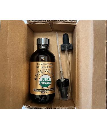 USDA Certified Organic Rose Water Spray 4oz - Facial Toner & Hydrating Mist - 100% Pure Bulgarian Rose Petals - Alcohol-Free Moisturizer for Face & Hair - Buy Online on SooperMarket.com