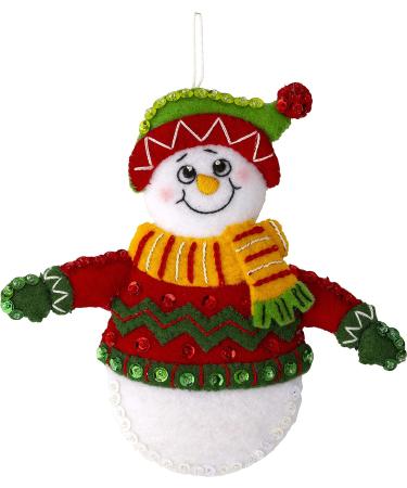 Bucilla Snow Much Fun Set of 6 Felt Applique Ornament Making Kit - DIY Needlepoint Arts and Crafts - Buy Online on SooperMarket.com