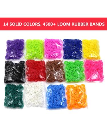 4860+ Loom Rubber Bands Refill Set - 14 Solid Colors - Bracelet Making Kit for Weaving Craft - DIY Gift for Boys and Girls - Buy Online on SooperMarket.com