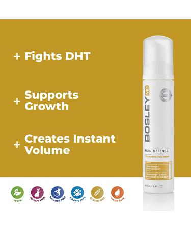 Bosley Bos-Revive Thickening Treatment Step 3 - Color Safe, 6.8 fl oz (200 ml) | Hair Repair & Volume Boost - Buy Online on SooperMarket.com