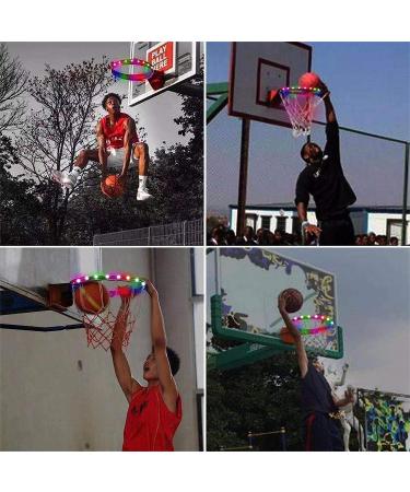 Adjustable Remote LED Hoop Light for Basketball Rim - 16 Color Waterproof Super Bright Lights, Ideal for Kids Night Play and Training - Buy Online on SooperMarket.com