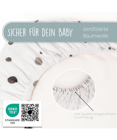 Mimadu Stroller Mattress Cover - 100% Oeko-Tex Cotton Fits 70x37 70x35 75x35 cm - Soft Safe & Durable Bedding for International Shipping - Buy Online on SooperMarket.com