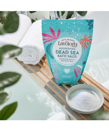Lavology Dead Sea Bath Salts - 1kg Pack - All Natural, Nourishing Formula for Dry & Irritated Skin - Buy Online on SooperMarket.com