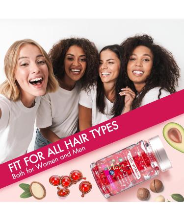 Buy Hair Serum for Frizzy & Dry Hair - Argan Avocado & Moroccan Oil Treatment - Vitamin-Packed Hair Oil Capsules (40 Caps) for Damaged Hair - Buy Online on SooperMarket.com