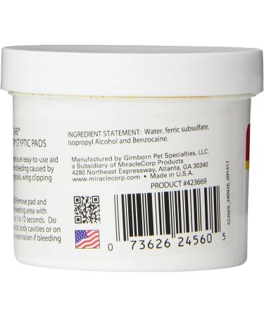 Kwik Stop Styptic Pads 90 Count - Fast-acting Pet First Aid for Nail Bleeding - Buy Online on SooperMarket.com