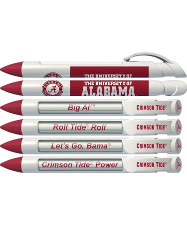 Alabama Crimson Tide College Pens - Rotating Message 6 Pen Set - Buy Online on SooperMarket.com