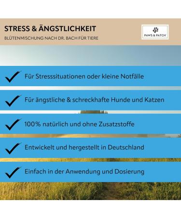 Paws & Patch Set: Dr. Bach Flower Mix for Stress & Anxiety in Dogs & Cats - 10g | Natural Relief for Fear & Stressful Situations - Buy Online on SooperMarket.com