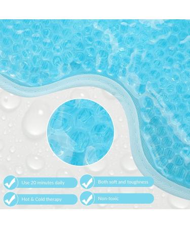 Heyu-Lotus Reusable Cooling Eye Masks - Hot Cold Therapy Gel Bead Mask for Puffy Eyes, Dark Circles, Dry Eyes - 2Pcs (Blue) - Buy Online on SooperMarket.com