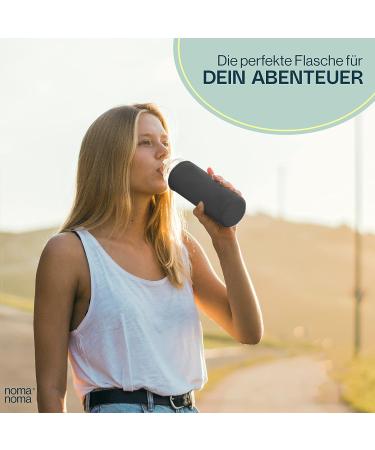 Buy Noma 1L Glass Bottle with Neoprene Cover - Durable Sports & Outdoor Water Bottle | Available in 500ml & 1000ml - Perfect for Office & School - Buy Online on SooperMarket.com