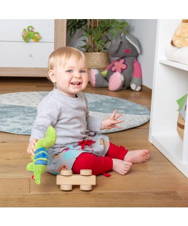 SIGIKID 42300 Squeaky Dino Red Stars - Soft Baby Toy for Girls & Boys Recommended from Birth - Perfect Gift - Buy Online on SooperMarket.com