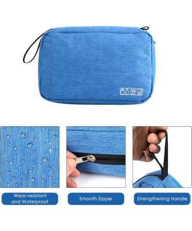 Cooja Hanging Toiletry Wash Bag with Hook & Handle - Sky Blue | Travel Gear Set for Men and Women | Includes 1 Toilet Bag + 2 Drawstring Bags - Buy Online on SooperMarket.com