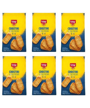 6x Schr Crostini Gluten Free gluten-free croutons Crispy snack and crumbly 150g