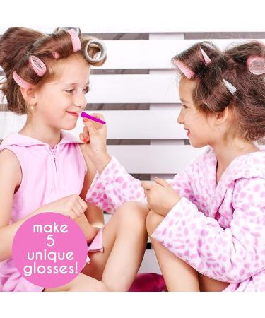 Just My Style Shimmer Pop Lip Gloss DIY Kit - Create 5 Lollipop-Shaped Glosses with Funnel, Containers, Base, Glitter & More - Buy Online on SooperMarket.com
