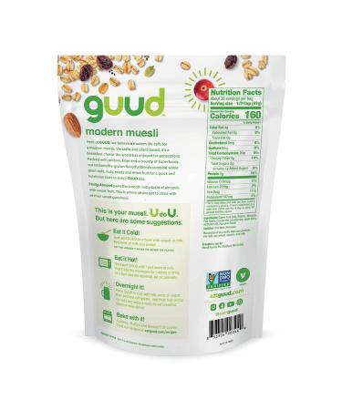 GUUD Fruity Almond Muesli Cereal 40oz | Gluten-Free with Oats, Raisins, Almonds, Cranberries, Flax Seeds & Pumpkin Seeds | Vegan & Non-GMO | Kosher Certified - Buy Online on SooperMarket.com