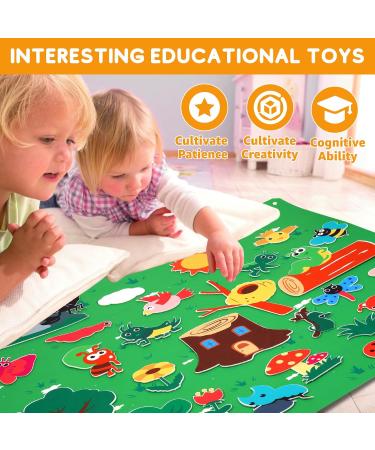 Poaiela Farm Animal Felt Board Set - Interactive Early Learning Storytelling Playset for Kids | 3.3ft Reusable Wall Hangers for Toddlers & Young Girls - Buy Online on SooperMarket.com