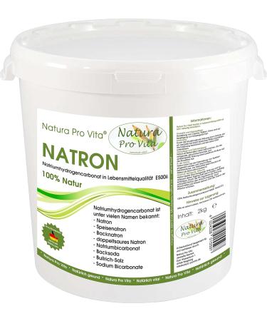 Pure E500II Natura Pro Vita Natron - 2kg Aluminum-Free Vegan Soda Powder for Dental Care Cooking Baking Cleaning & Body Care | International Shipping Available - Buy Online on SooperMarket.com