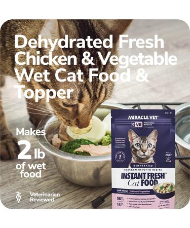 Miracle Vet Dehydrated Cat Food Topper - Chicken Vegetable Risotto - 58% Proteins - 15 oz - Buy Online on SooperMarket.com