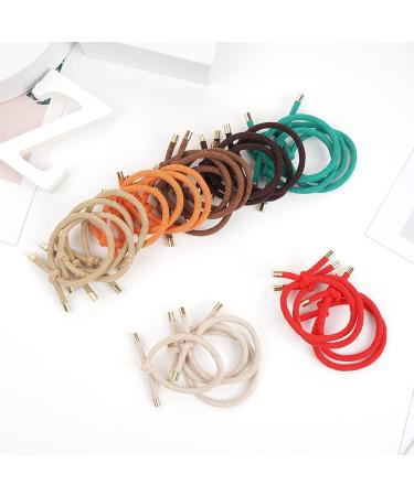 56-Piece Knotted Hair Ties - Ponytail Holders for Women & Girls in 14 Colors - Buy Online on SooperMarket.com
