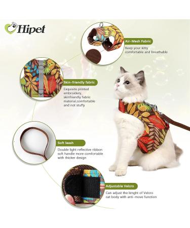 Escape Proof Cat Harness and Leash Set - Air Mesh Vest for Small Dogs - Reflective Gold S - Buy Online on SooperMarket.com